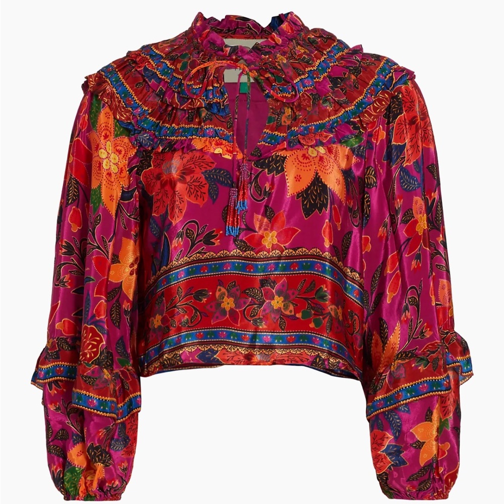Farm Rio

Tropical Tapestry Ruffled Blouse